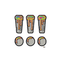 Slow Gold sticker: three stone !!! with gold oil drips, with a small TM