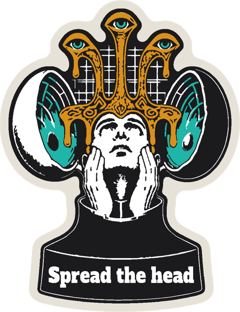 Spread the head sticker